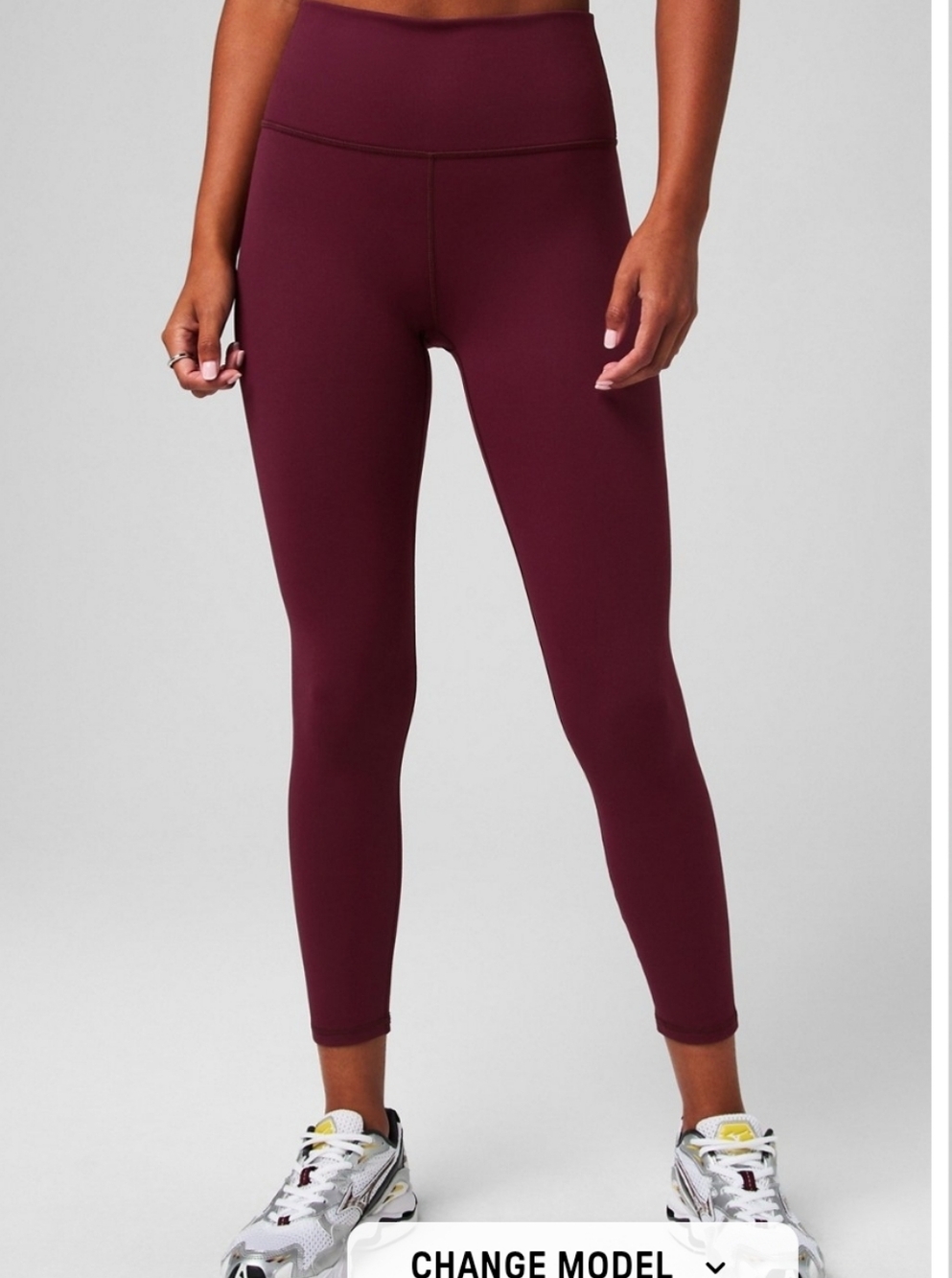 Fabletics PureLuxe High-Waist Maroon Leggings Small Short - Picture 10 of 13